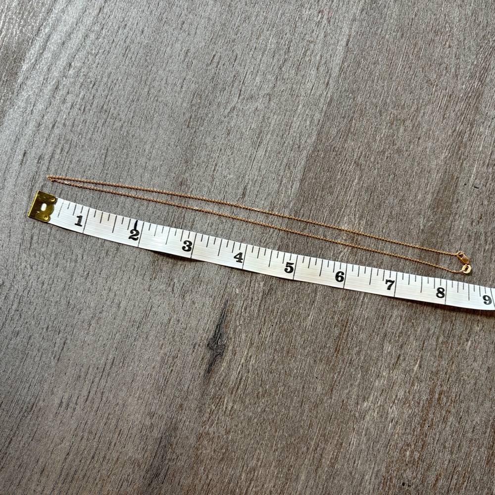 14kt Solid Rose Gold Delicate Chain Simple Classi… - image 5